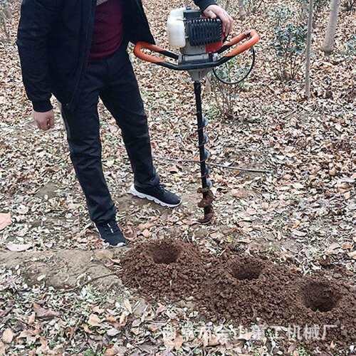 新品双人手提挖坑机 园林拖拉机挖坑机 多用途手推式植树挖坑机