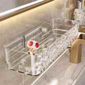 浴室置物架三角卫生间厕所洗手洗漱台化妆品免打孔墙上壁挂收纳盒