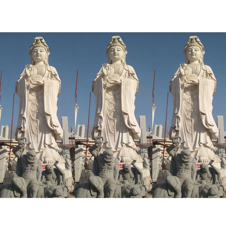 供应大势至菩萨石雕站像观音站像价格花岗岩菩萨坐像图