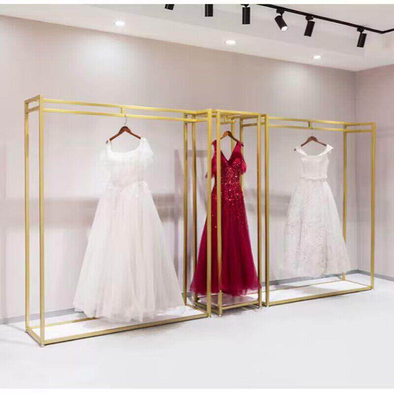 铁艺婚纱架子落地式婚纱店挂衣架影楼专用礼服展示架高档旗袍货架