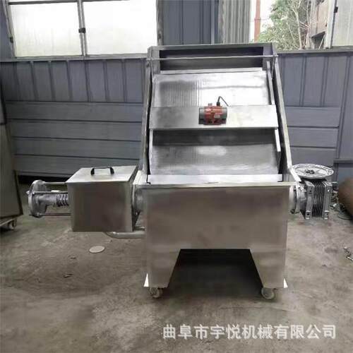 粪便干湿分离机 不锈钢猪粪挤水机 斜筛式粪污处理设备