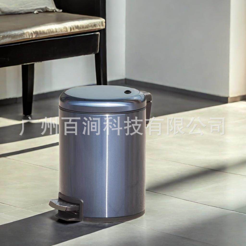 茶渣桶客厅圆形不锈钢垃圾桶茶水桶废水桶家用新款带盖茶几办公室