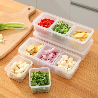 New Creative Kitchen Three-Compartment Garlic, Ginger, and S