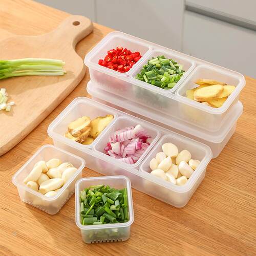 New Creative Kitchen Three-Compartment Garlic, Ginger, and S