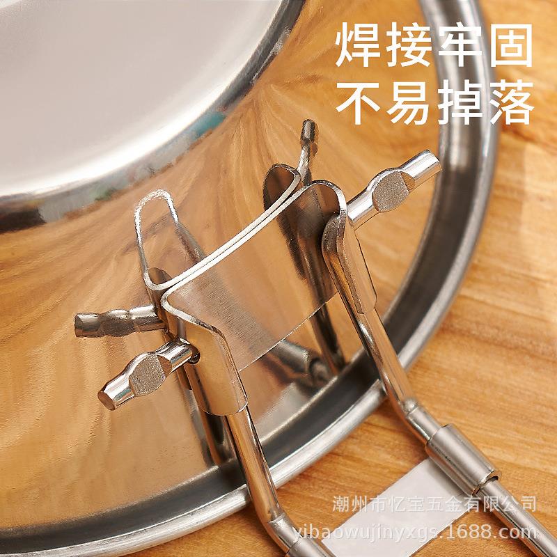 雪碗拉34不锈080钢叠露营厨具野营餐具室外手柄登山折叠折便0携