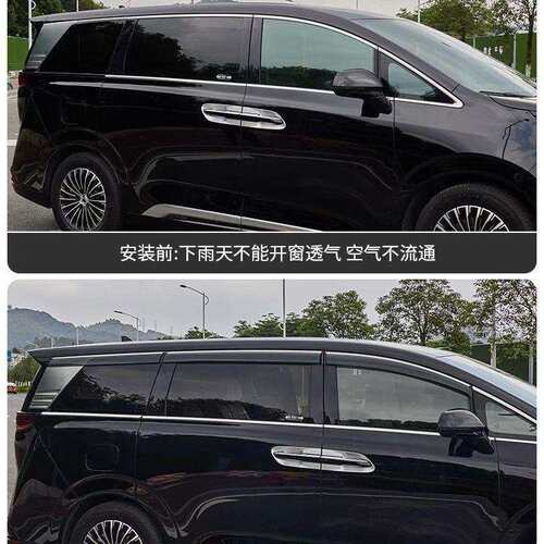适用腾势D9车窗晴雨挡导流雨眉防雨改装 D9 Window visor