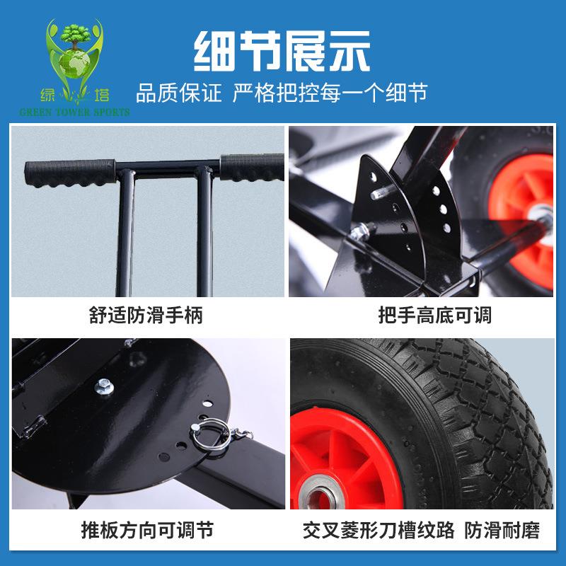 新一代轮式推雪铲告别除雪烦恼,冷轧铁板雪铲结实耐用轮式推雪车