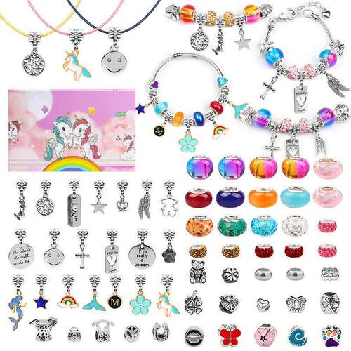 DIY Charms Bracelet Kit Jewelry Making Set for Girls Kids