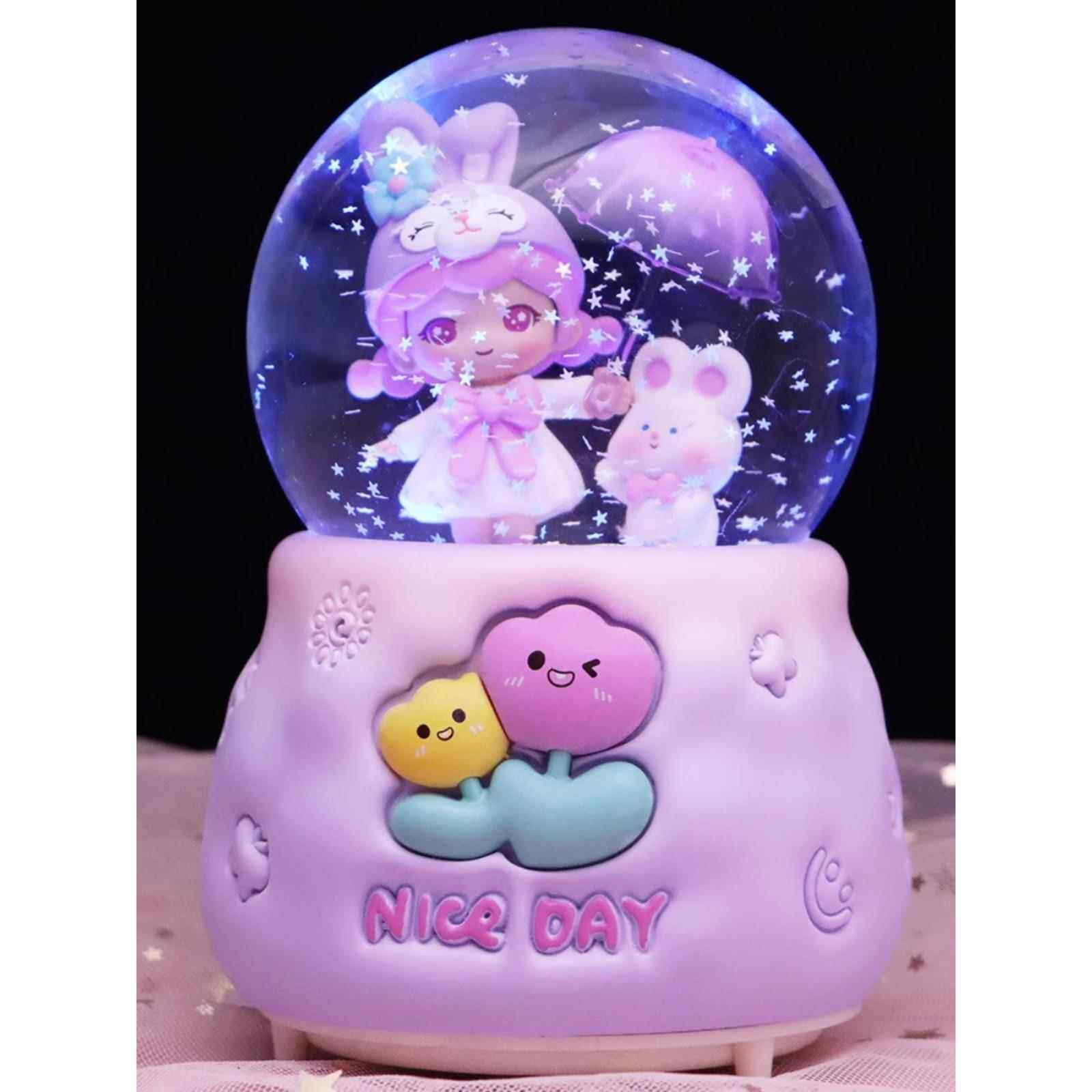 EMILY DREAM SNOW CRYSTAL BALL ORNAMENT GLOW GIRL CHILDRENS DAY GIFT BIRTHDAY GIRLFRIEND