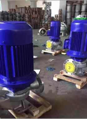 陆用管道离心泵ISG25-125立式管道泵750w冷热水循环管道泵