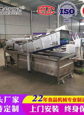 甘肃葡萄干提子清洗风干加工设备泰和艾特 黑红枸杞压喷气泡清淋