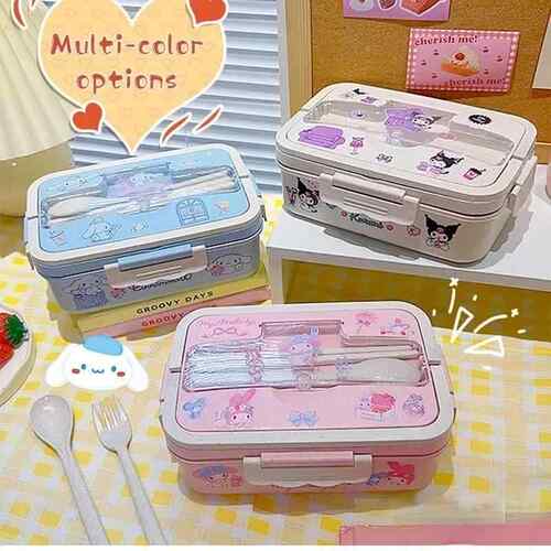Miniso Cinnamoroll Kuromi My Melody Heatable Lunch Box Stud