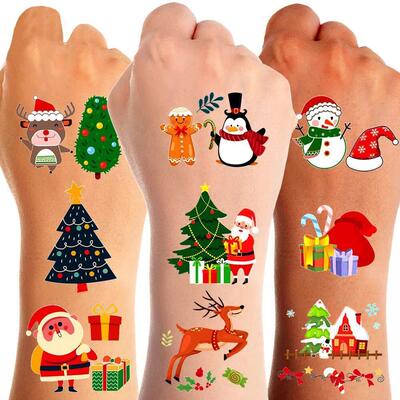 Christmas Temporary Tattoo Santa Claus Kids Tattoo Stickers