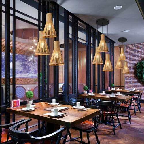 中式竹艺竹编吊灯走廊过道日式民宿灯火锅店玄关餐厅饭店酒店灯具