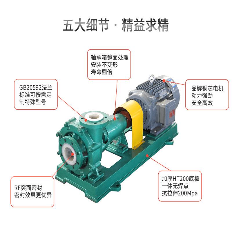 厂家MB80-65无-125工程塑料耐蚀腐EJJ水F泵 耐磨砂浆泵 泄漏离心