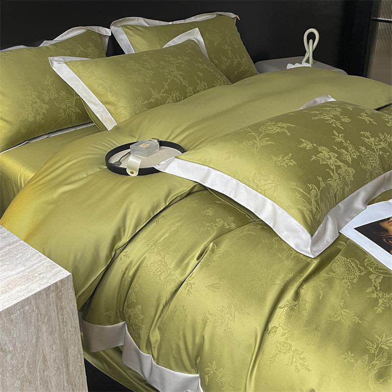 高端100支兰精天丝床上四件套冰丝夏季字母床单被套丝滑裸睡床品