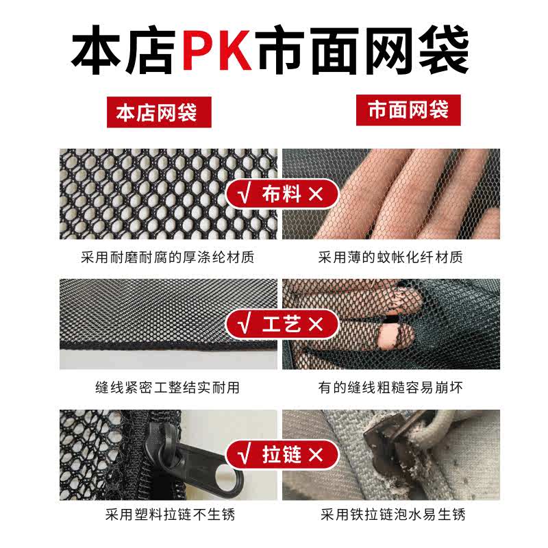 鱼缸滤材网袋水族专用尼龙拉链蛋白棉活性炭陶瓷环过滤袋网兜袋子