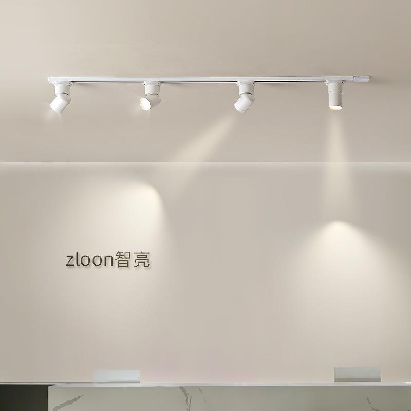 明装射灯led滑轨店铺商用轨道灯长条家用客厅灯无主灯照明天花灯