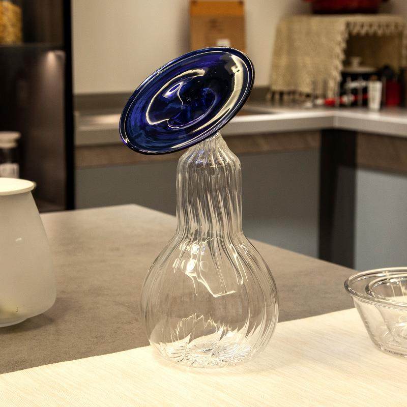 晶淳高硼硅玻璃花瓶生产现货客厅软装饰品手工玻璃花瓶