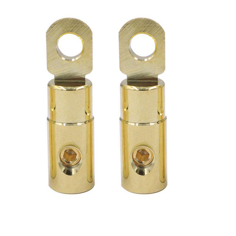汽车音响改装电源O型接线端子黄铜镀金大功率接头Ring Terminals