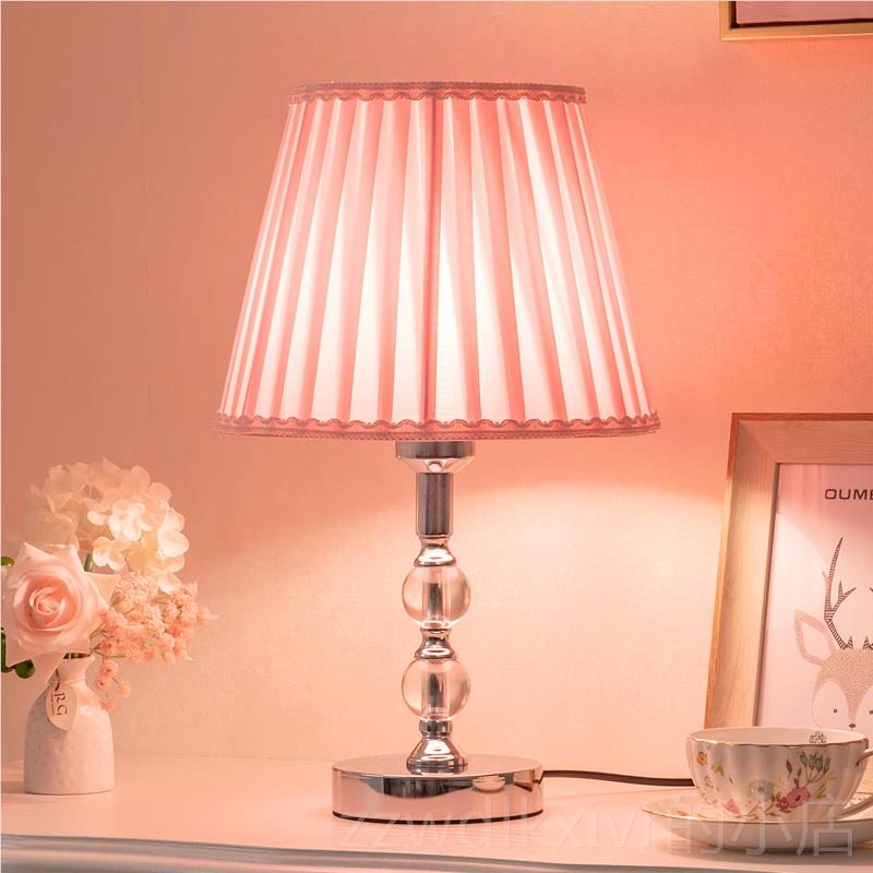 新款眼可欧式现代室简约卧床头客厅创意调光护学习节能水晶小台灯