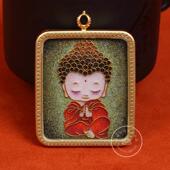 掐丝珐瑯彩唐卡吊坠宝宝佛纯手工车内小挂件阿弥陀佛吉祥祝福礼品