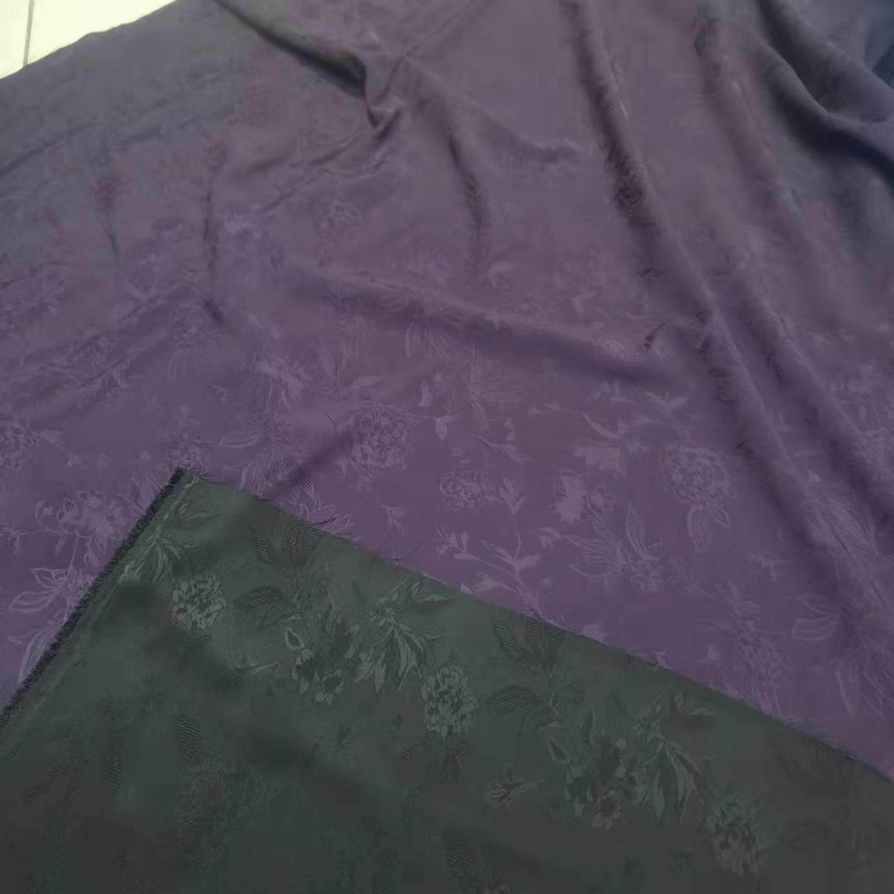 新品香云纱布料染色提花精品面料大龟纹双面色旗袍汉服布料