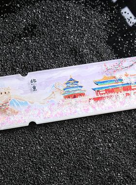 中国冰箱贴流沙装饰贴成都乌镇敦煌故宫雪乡旅游景点文创纪念