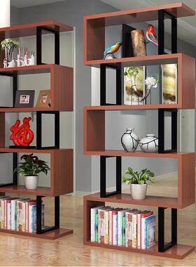 示简约书家AL-63486用组书合柜置物架办架公室客厅落地铁艺展架隔