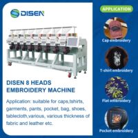 Garment Clothing Textile 8 Head Embroidery Machine Multihead