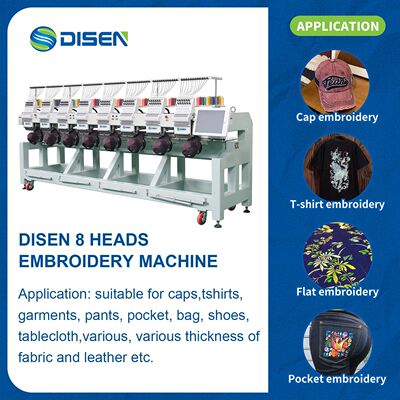 Garment Clothing Textile 8 Head Embroidery Machine Multihead