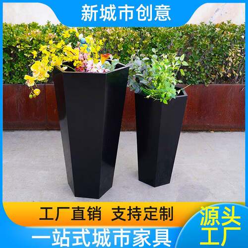 不锈钢花箱户外花钵花盆园艺商场办公室售楼处景观学校花箱
