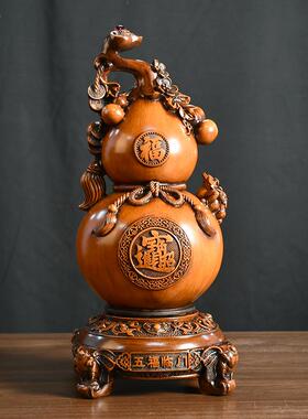 招财葫芦摆件玄关大号客厅电视酒柜装饰办公室工艺品乔迁开业送礼