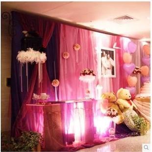 楼梯扶手雪纱沙曼 婚庆用品纱幔 结婚礼婚房布置道具装 饰纱布装 饰