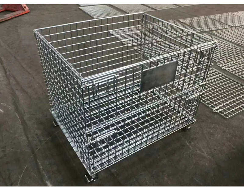 Хранение клетке 加厚铁筐仓库笼折叠铁框蝴蝶笼仓储笼美固笼可移动可堆垛量大便宜