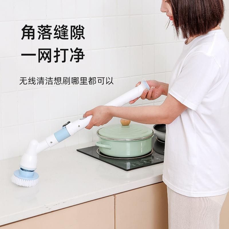 电动清家洗刷长柄缩地板CTB砖瓷浴缸刷用无线充电清洁伸刷