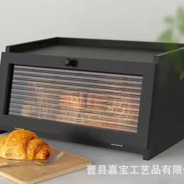 用厨房台19836实木面包收纳盒用途木质耐用面家包面箱水果点心收
