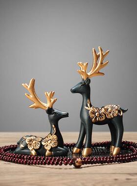 车载葫芦鹿平安中控台车载摆件办公桌摆件汽车内装饰用品大全