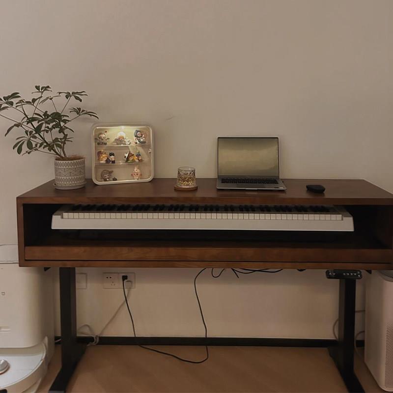实木升降电子琴桌编曲工作台音乐制作录音棚midi键盘桌书桌电脑桌