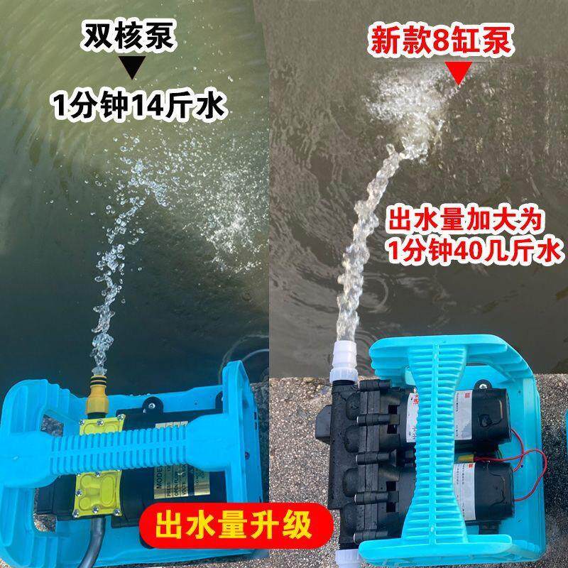 充电式大流量水泵浇菜农用灌溉神器家用自吸泵12v24v大功率抽水机