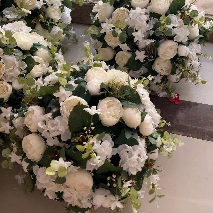 新款真牡丹圆26玫瑰全大花球森系草堂坪教户外婚礼装饰路引花假仿