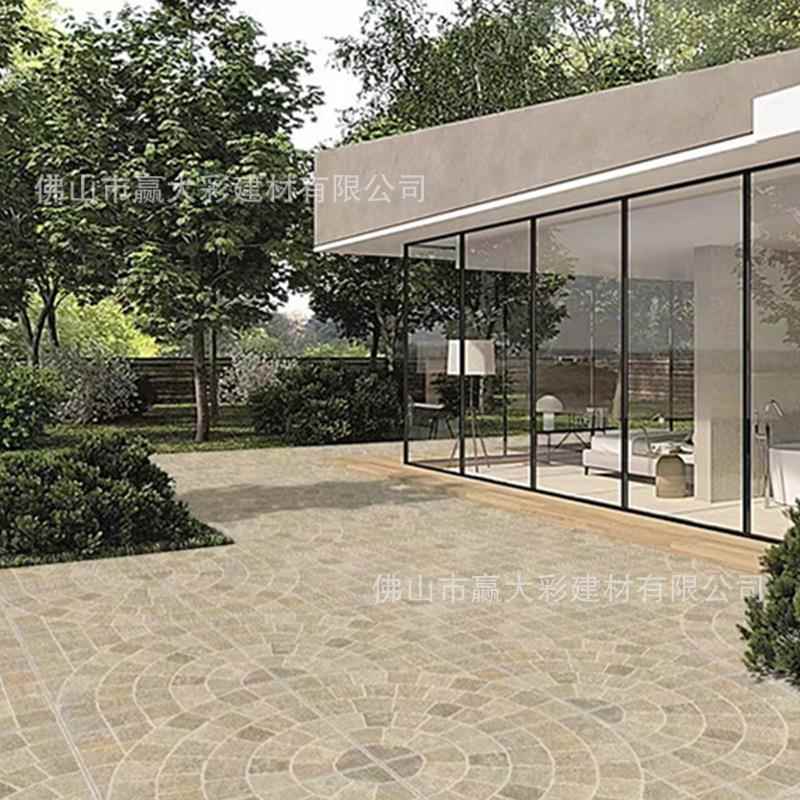 外防咨询滑地砖600X6户00庭院拼花砖地别墅花台园露阳台楼顶院子