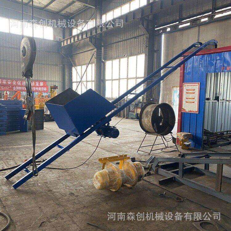 渔塘货车电动上料升降机自建房沙子混凝土斗式输送机提升机