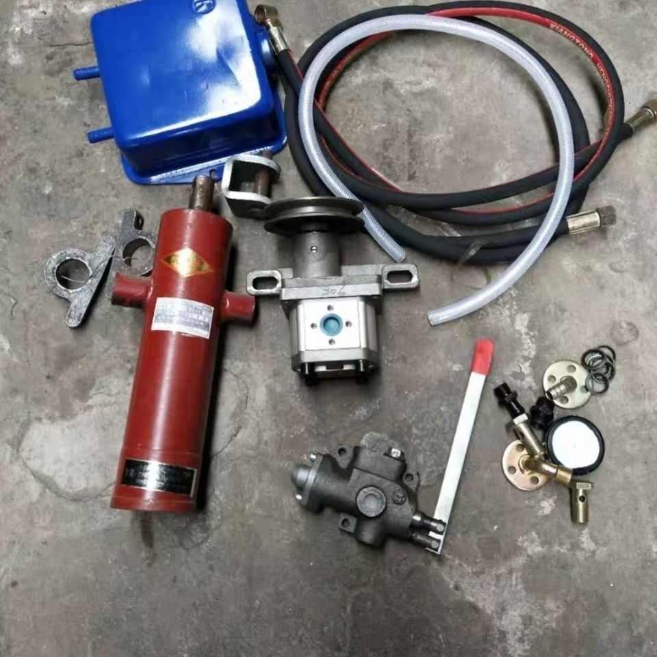 农用柴油三轮车改装液压自卸翻斗配件小三节顶3吨