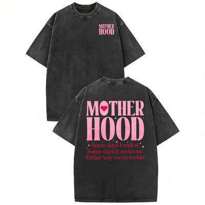 Motherhood Shirt Oversized Mom Life Tee Days Rock It Gift