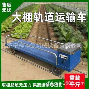农用电动遥控轨道车大棚蔬菜水果双轨道拉货运输车大棚轨道运输车