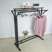 店衣服挂衣中岛架子装 男女童装 饰 店货架双排衣架展示架落地式 服装