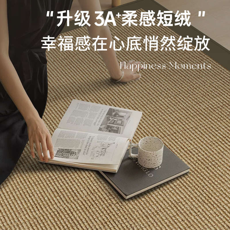 新款客厅地毯沙发地垫卧室简约高级免洗轻奢茶几床边家用耐脏垫子