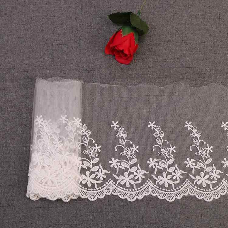 热销手工DIY韩版蕾丝网布刺绣婚纱花边服装窗帘沙发饰品辅料15CM