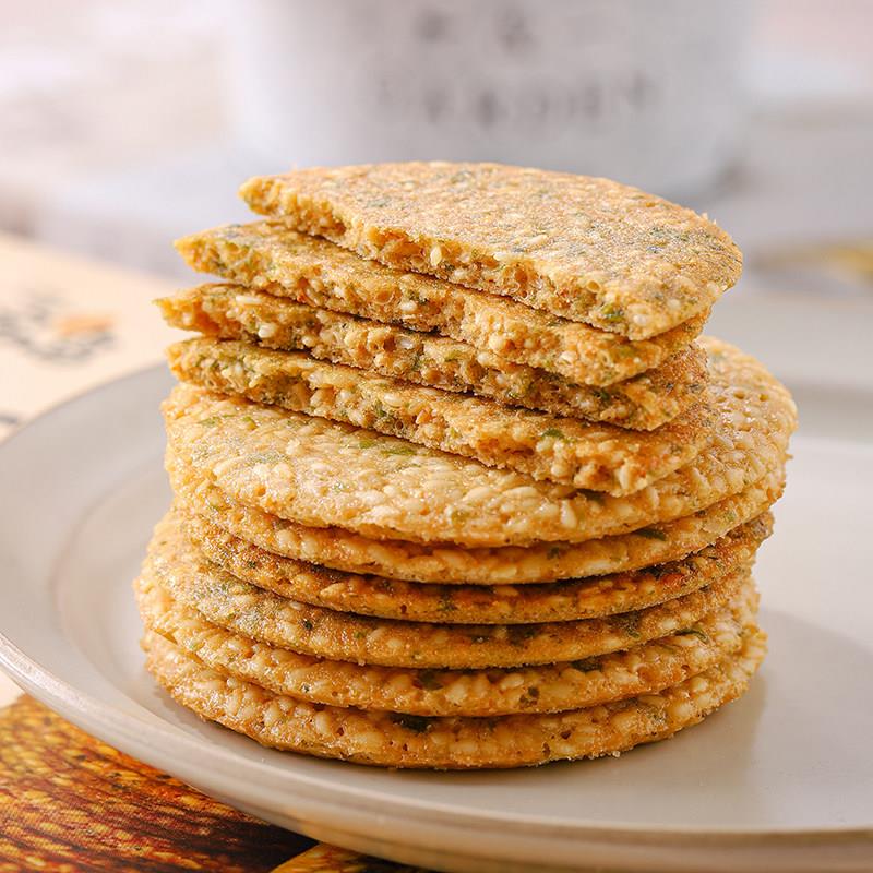 福建特产鹭乐虾皮脆饼152g芝麻海苔虾混山药原味薄脆香酥饼伴手礼